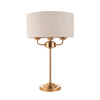 Highclere 3 Table Lamp Vintage Brass