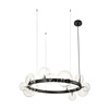 Lampa wisząca Orion 85 cm - 15 szklanych kul, czarna