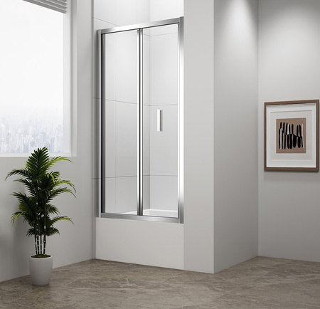 DEEP drzwi prysznicowe składane 1000x1650mm, szkło czyste