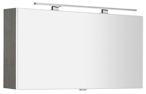 CLOE szafka z lustrem z oświetleniem LED, 100x50x18cm, dąb srebrny