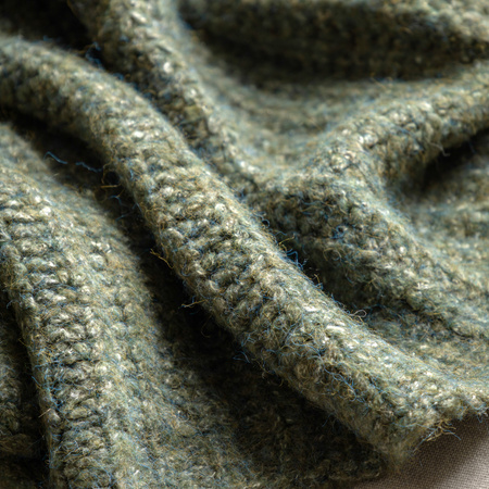Luxury Melange Knit Throw Khaki  1300x1700mm