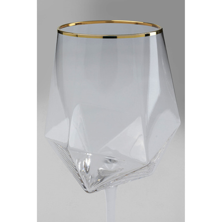KARE komplet 4 kieliszków do wina         DIAMOND RIM 525 ml