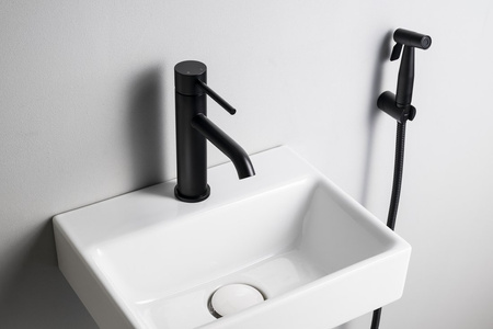 RHAPSODY bateria umywalkowa z prysznicem bidetowym, czarny