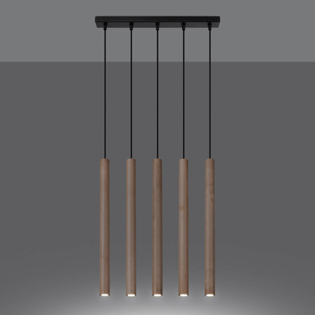 Lampa wisząca PASTELO 5L drewno