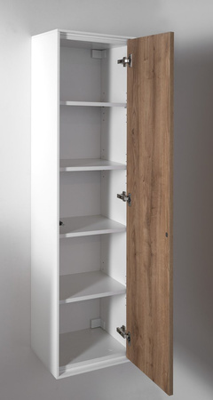 ZANYA słupek wysoki 35x140x30cm biały mat/dub emporio