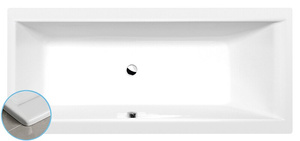 CLEO SLIM wanna prostokątna 170x75x48cm, biała