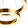 Lampa wisząca CIRCLE 2 40+60 cm - LED dwa ringi złoty połysk