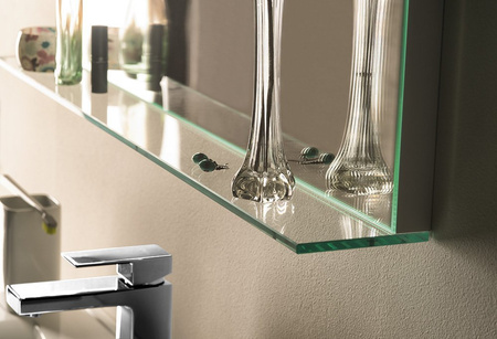 BRETO lustro z oświetleniem LED i półką 80x60,8cm