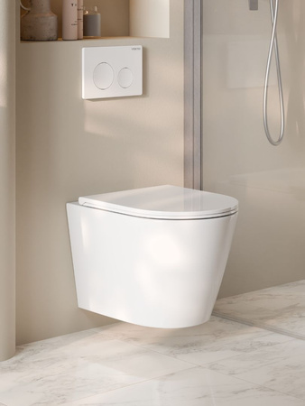 Miska WC VORTEX z deską biały połysk AMARO TR2217R