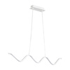 Lampa wisząca ZIGZAG 90 cm - LED, biała, falista listwa