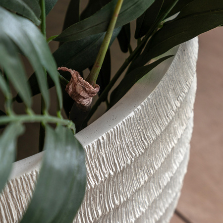 Lorca Ridged Outdoor Planter White 450x450x330mm