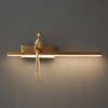 lampa ścienna AMICI LED 31 cm - złoty kinkiet ze złotą figurą