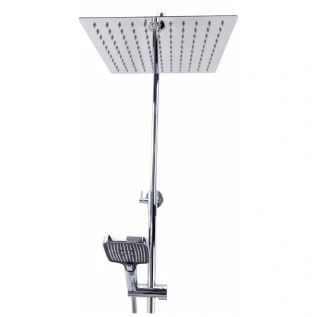 Deszczownica z baterią prysznicową termostatyczną dwufunkcyjną, chrom