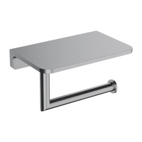MODERN PROJECT uchwyt na papier toaletowy z półką, nikiel szczotkowany
