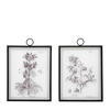 Obraz w ramie „Petiole” – czarny, 22 × 1,1 × 27 cm, zestaw 2 szt.
