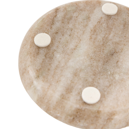Novi Round Coasters S/4 Beige Marble 100x100x15mm