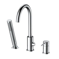 Bateria wannowa 3-otworowa, chrom