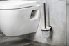 SAMBA wisząca szczotka do WC, szkło mleczne, czarny mat