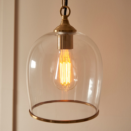 Ashcroft 1 Pendant Light Brushed Aged Brass