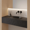 SHELL M+ umywalka podblatowa, 38 x 25 cm, black lava mat