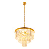 Lampa wisząca SPLENDORE 50 cm - żyrandol złoto-kryształowy