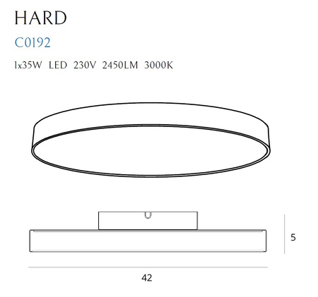 MAXLIGHT C0232 LAMPA SUFITOWA HARD STEROWANA Z APLIKACJI TUYA