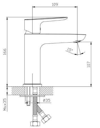 Bateria umywalkowa stojąca, czarna