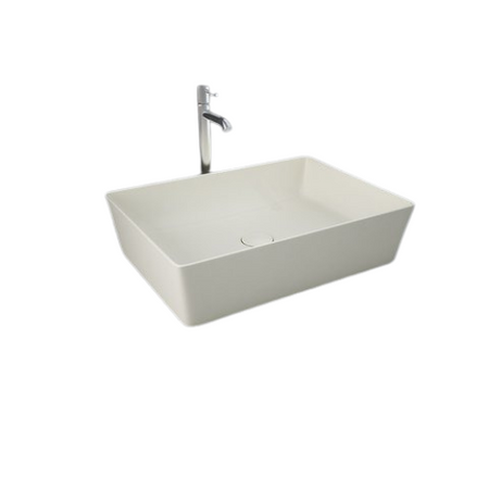 FEELING Umywalka nablatowa prostokątna 50x36 cm beż mat  (505) (Wycofywana, starsza wersja rant 12mm)