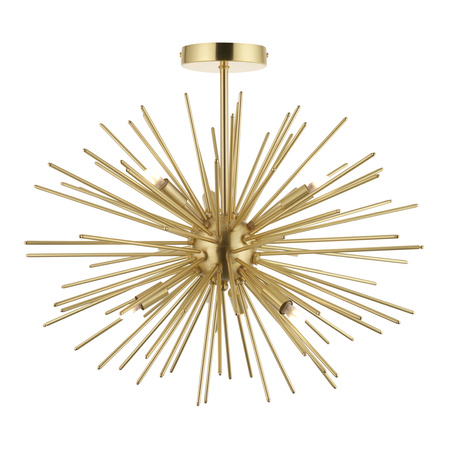 Lampa sufitowa Orta – 6-punktowa, mosiądz, 54 × 54 × 48 cm