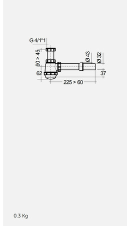 RAK-DUO Syfon umywalkowy plastikowy