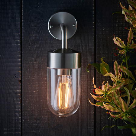North Wall Light Brushed Steel