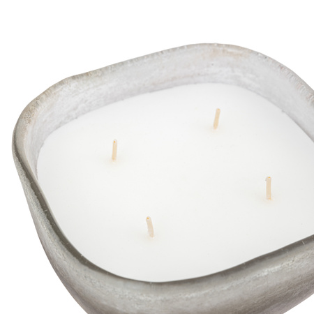 Mercury Candle White/Silver Large Amber & Lily