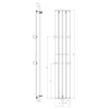COLONNA grzejnik 298x1800mm, srebro metalik