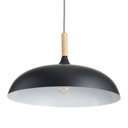Lampa wisząca SAUCER 45 cm -  czarna minimalistyczna oprawa do wnętrz nowoczesnych