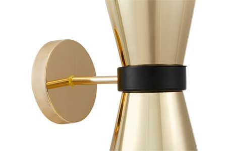 LAMPA ŚCIENNA KINKIET PODWÓJNY NOWOCZESNY ZŁOTY FABRO W2