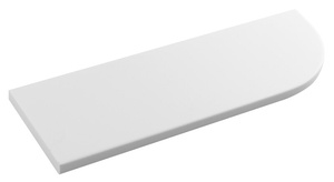 ABELINE półka narożna Rockstone 300x100mm, asymetryczna, biały mat