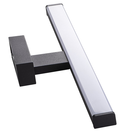 ASTEN oświetlenie LED, ścienne, 8W, 400x110mm, IP44, czarny mat