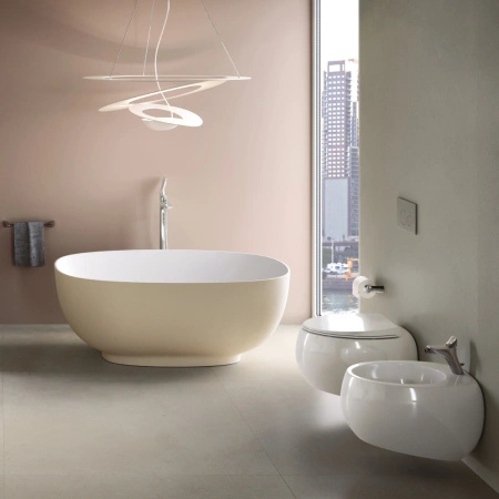 Zestaw CLOUD Miska WC podwiesz. Rimless 56x40 cm biały połysk & deska WC W/O biały połysk