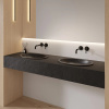 SHELL M+ umywalka podblatowa, 48 x 31 cm, black lava mat