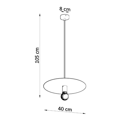 Lampa wisząca FLAVIO czarna