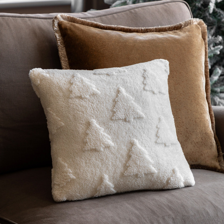 Deco Luxe Christmas Tree Sherpa Cushion 430x430mm