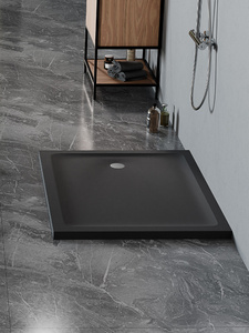 Brodzik MILD SATIN akrylowy prostokątny 110x90x4,5 czarny