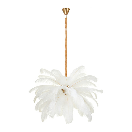 Lampa wisząca EMU 100 cm - pióra białe