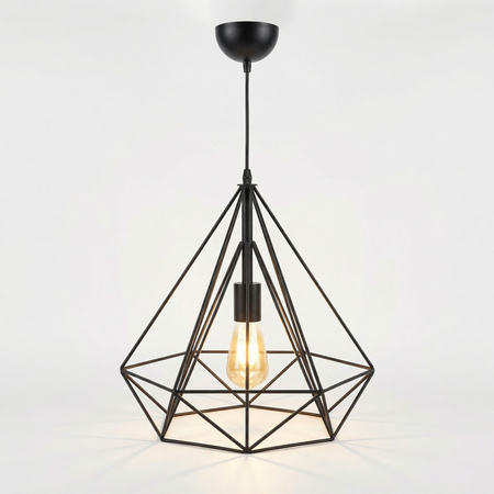 LAMPA WISZĄCA SKANDYNAWSKA CZARNA FORTI