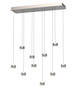 7039-1003 Lampa wisząca dziesiątka QUIBERON nikiel szampański