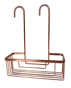 SMART półka do kabiny prysznicowej, zawieszana na baterii, 300x375x120 mm, miedź mat
