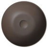 FORMIGO umywalka betonowa nablatowa, średnica 39cm, ciemnobrązowy mat