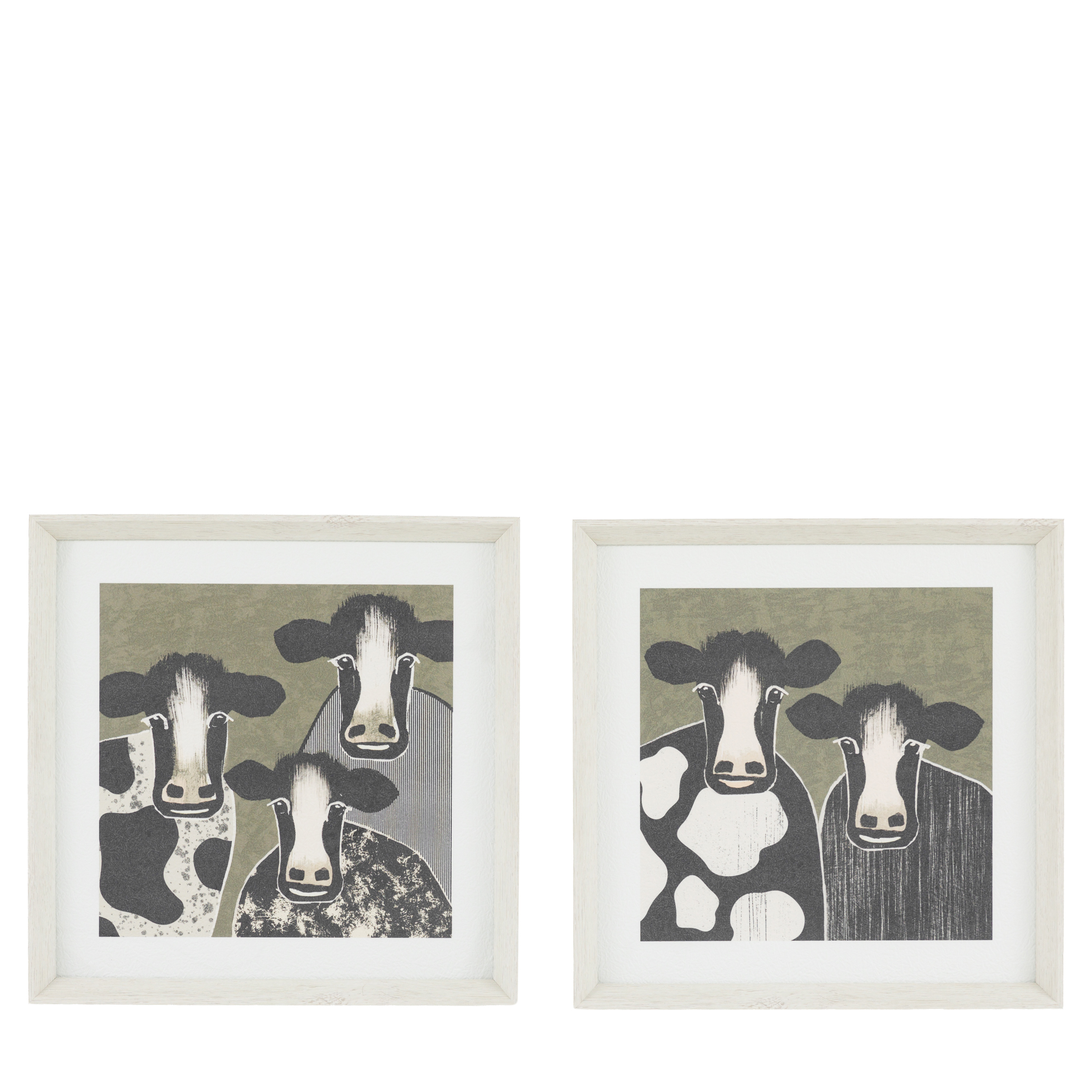 Obraz w ramie „Animal Antics I” – zielony, 40 × 4 × 40 cm, zestaw 2 szt.