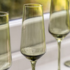 Flute Glass Smokey Green (4pk) 74x74x230mm