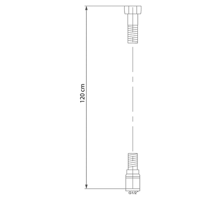 SOFTFLEX wąż prysznicowy plastikowy, 120cm, metaliczny srebrny/chrom